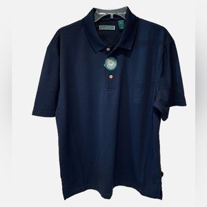 Cubavera polo shirt.  Short sleeve, moisture wicking, NWOTS.  Size Large.  Blue